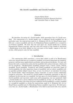 On Jacobi manifolds and Jacobi bundles Charles