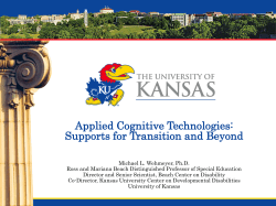 Applied Cognitive Technologies: Supports for