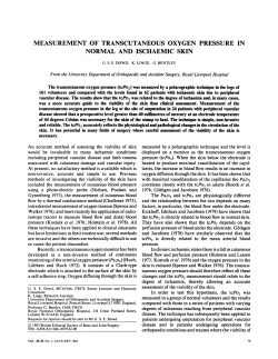 measurement of transcutaneous oxygen pressure in normal and