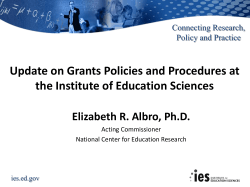 Funding Opportunities at the Institute of Education Sciences