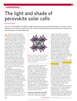 The light and shade of perovskite solar cells