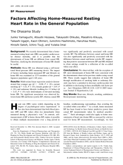 Factors Affecting Home-Measured Resting Heart Rate in the