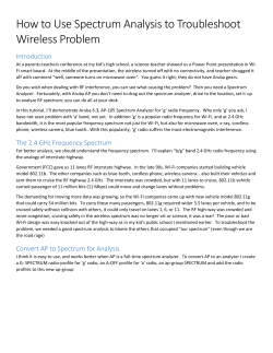 How to Use Spectrum Analysis to Troubleshoot Wireless Problem