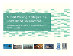 Airport Parking Strategies in a Constrained Environment - ACI-NA