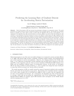 Predicting the Learning Rate of Gradient Descent for - SEER-UFMG