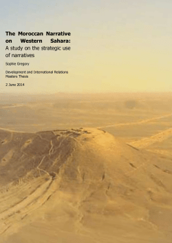 The Moroccan Narrative on Western Sahara