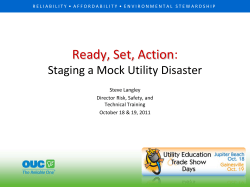 Ready Set Action Staging Mock Utility Disaster