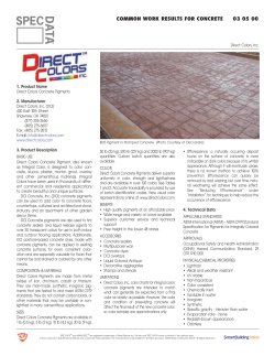 COMMON WORK RESULTS FOR CONCRETE 03 05