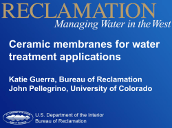 Optimization of Operating Parameters for Ceramic Membrane Systems