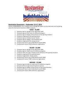 Destination Downtown – September 15