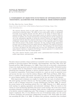 A COMPARISON OF OBJECTIVE FUNCTIONS OF OPTIMIZATION