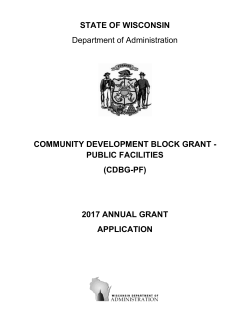 2017 Grant Application - Wisconsin Department of Administration