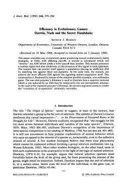 Efficiency in Evolutionary Games: Darwin, Nash and the Secret