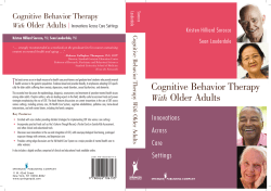 Cognitive Behavior Therapy with Older Adults