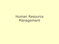 Human Resource Management - PowerPoint Presentation