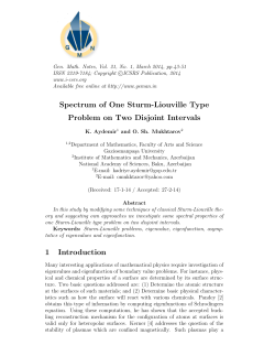 Spectrum of One Sturm-Liouville Type Problem on Two Disjoint