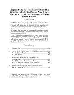 Litigation Under the Individuals with Disabilities Education Act After
