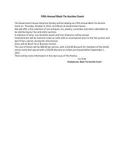 Fifth Annual Black Tie Auction Event