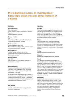 Pre‑registration nurses: an investigation of knowledge, experience