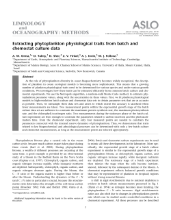 Extracting phytoplankton physiological traits from batch and