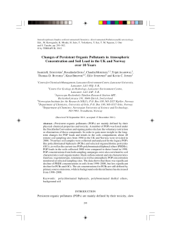 Changes of Persistent Organic Pollutants in Atmospheric