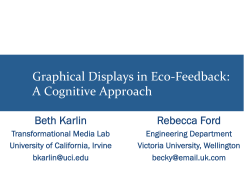 Graphical Displays in Eco-‐Feedback: A Cognitive Approach