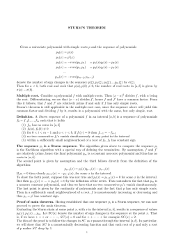 STURM`S THEOREM Given a univariate polynomial with simple