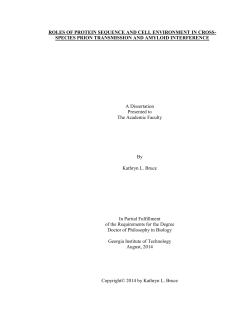 ROLES OF PROTEIN SEQUENCE AND CELL ENVIRONMENT IN