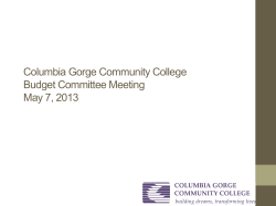 Highlights or Changes - Columbia Gorge Community College