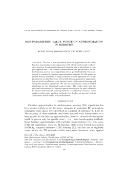 NON-PARAMETRIC VALUE FUNCTION APPROXIMATION IN