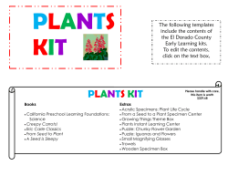Plants Kit - El Dorado County Library