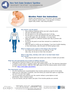 Nicotine Patch Use Instructions