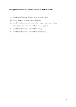 Description calculation of ammonia emission in the Netherlands