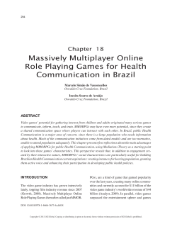 Massively Multiplayer Online Role Playing Games for Health