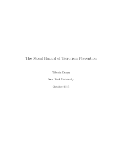 The Moral Hazard of Terrorism Prevention