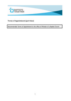 part time - The Baptist Union of Great Britain