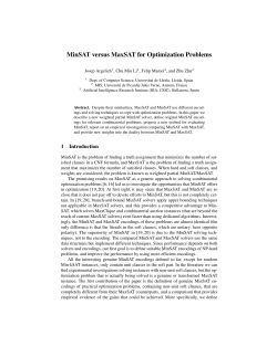 MinSAT versus MaxSAT for Optimization Problems - MIS