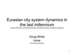 Eurasian city system dynamics in the last millenium