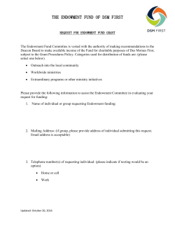 Endowment Fund Application