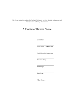 A Treatise of Humean Nature - The University of Texas at Austin