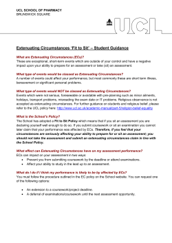 Extenuating Circumstances `Fit to Sit` &ndash; Student Guidance
