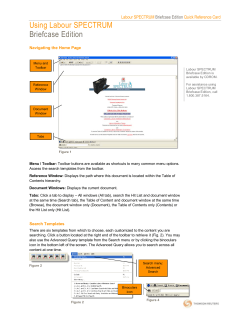 Labour Spectrum Briefcase Edition Quick Reference Card