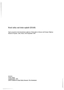 Road safety and drain asphalt (ZOAB)