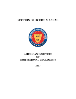 AIPG SECTION OFFICERS` MANUAL v2007