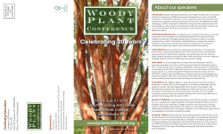 Celebrating 20 Years - Woody Plant Conference