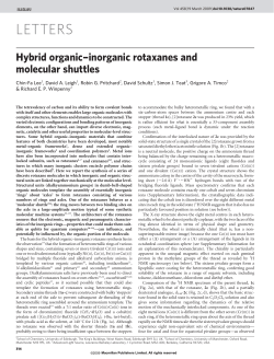 Hybrid organic-inorganic rotaxanes and molecular