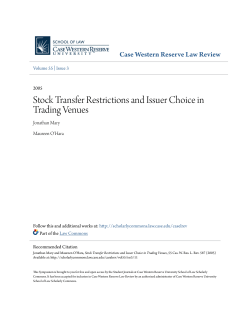 Stock Transfer Restrictions and Issuer Choice in Trading Venues