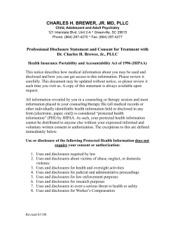 Form-Professional Disclosure Statement and Consent for Treament