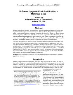 Software Upgrade Cost Justification &ndash; Making a Case