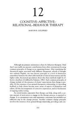 Cognitive-Affective-Relational-Behavior Therapy